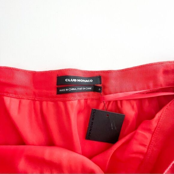 Club Monaco Jodi Skirt Mini Orange Lined Women's 6 NWT - Picture 6 of 8